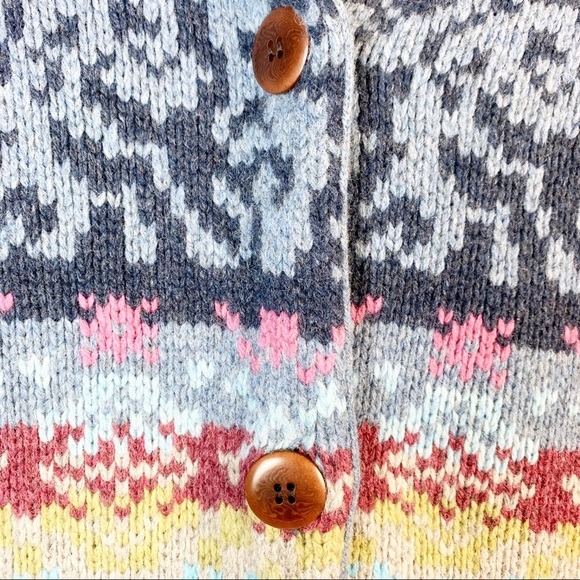 Sundance Copenhagen Wool Fair Isle Coat Size Large - Picture 7 of 8